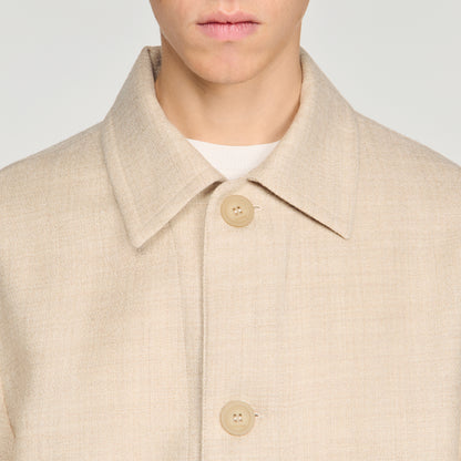 Henry Wool Worker  Worker Jacket Ecru Chine