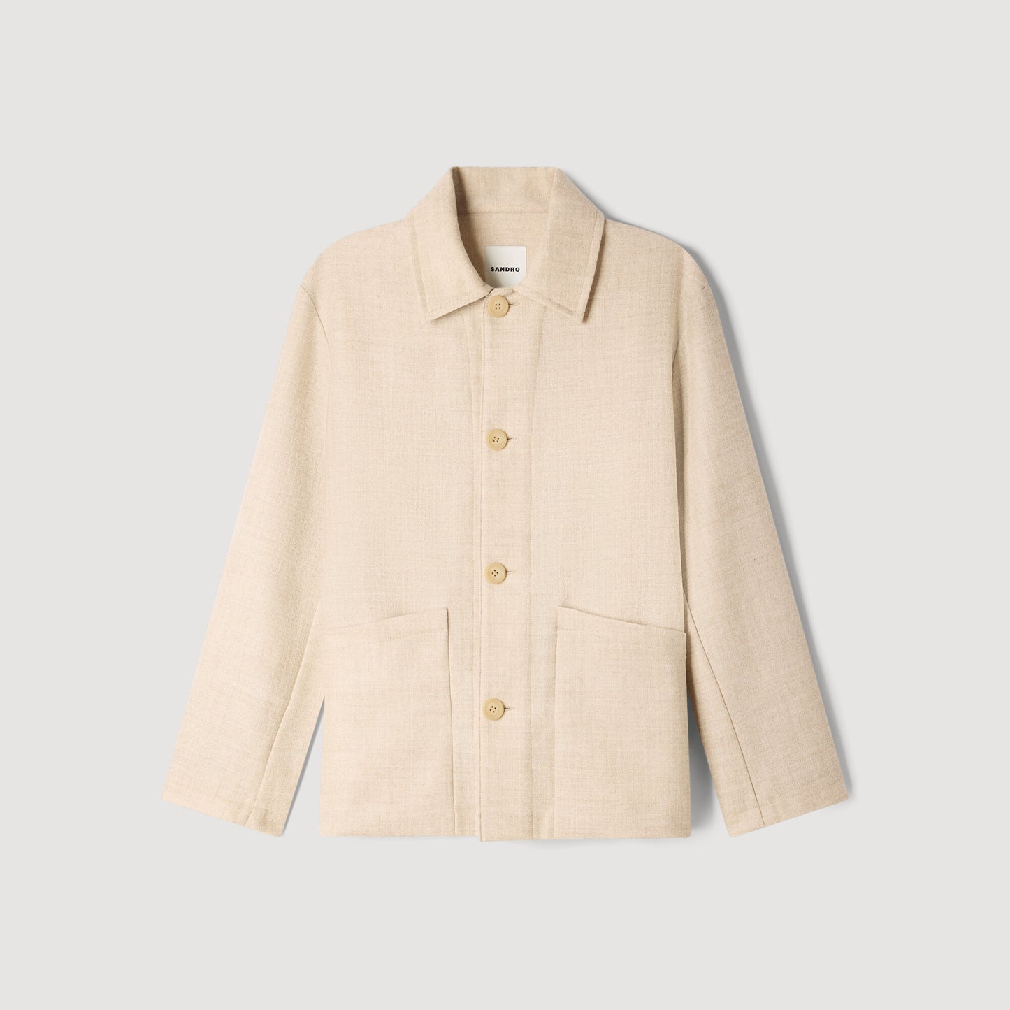 Henry Wool Worker  Worker Jacket Ecru Chine