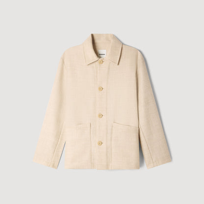 Henry Wool Worker  Worker Jacket Ecru Chine