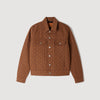 Trucker Padded Cross Square Cross denim jacket Tobacco Brown