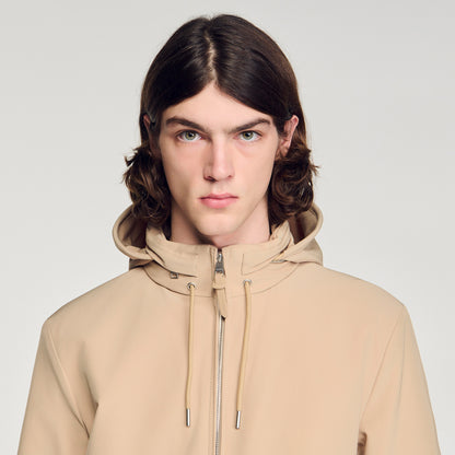 Orion Hooded Zip-Up Jacket Sand