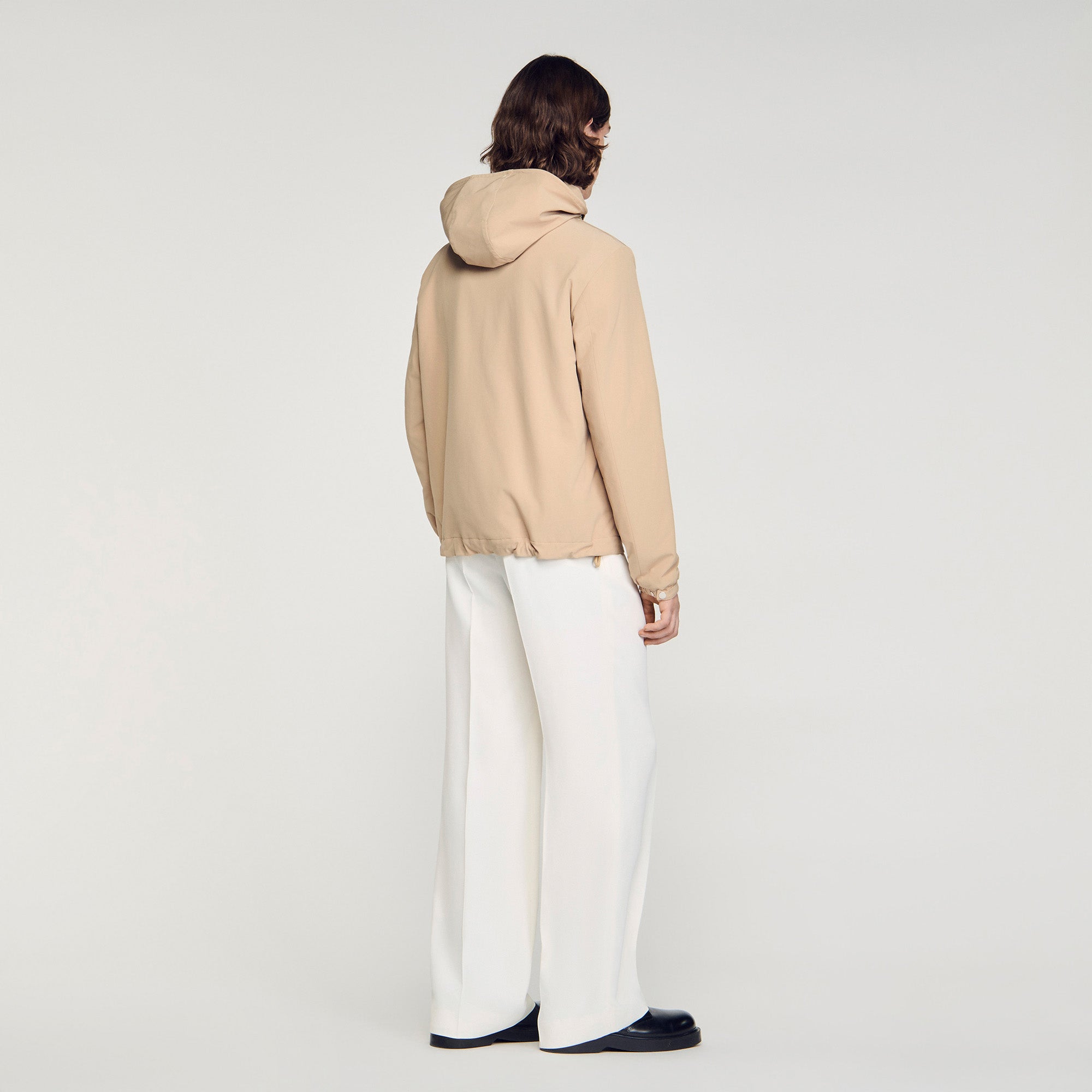 Orion Hooded Zip-Up Jacket Sand