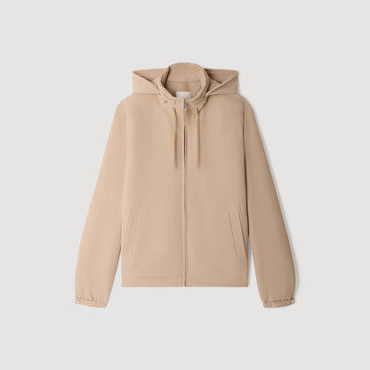 Orion Hooded Zip-Up Jacket Sand