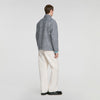 Wool Twill Worker Marl-effect worker jacket Marine / Blanc
