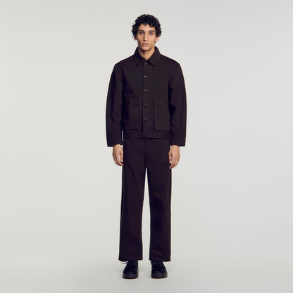 Oversize Denim Worker Denim worker jacket Chocolate