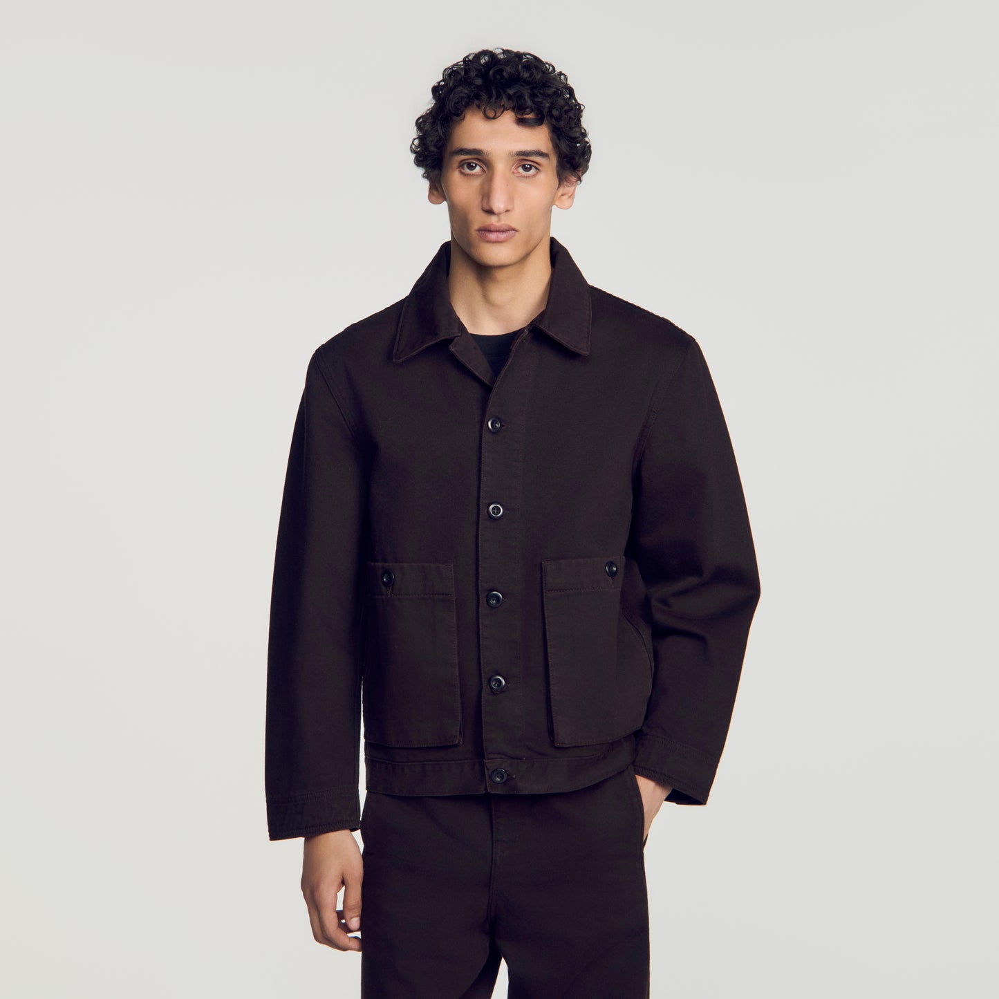 Oversize Denim Worker Denim worker jacket Chocolate