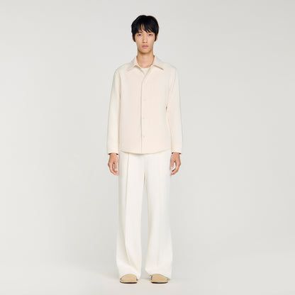 Joker Minimal Long-Sleeved Jersey Shirt Ecru