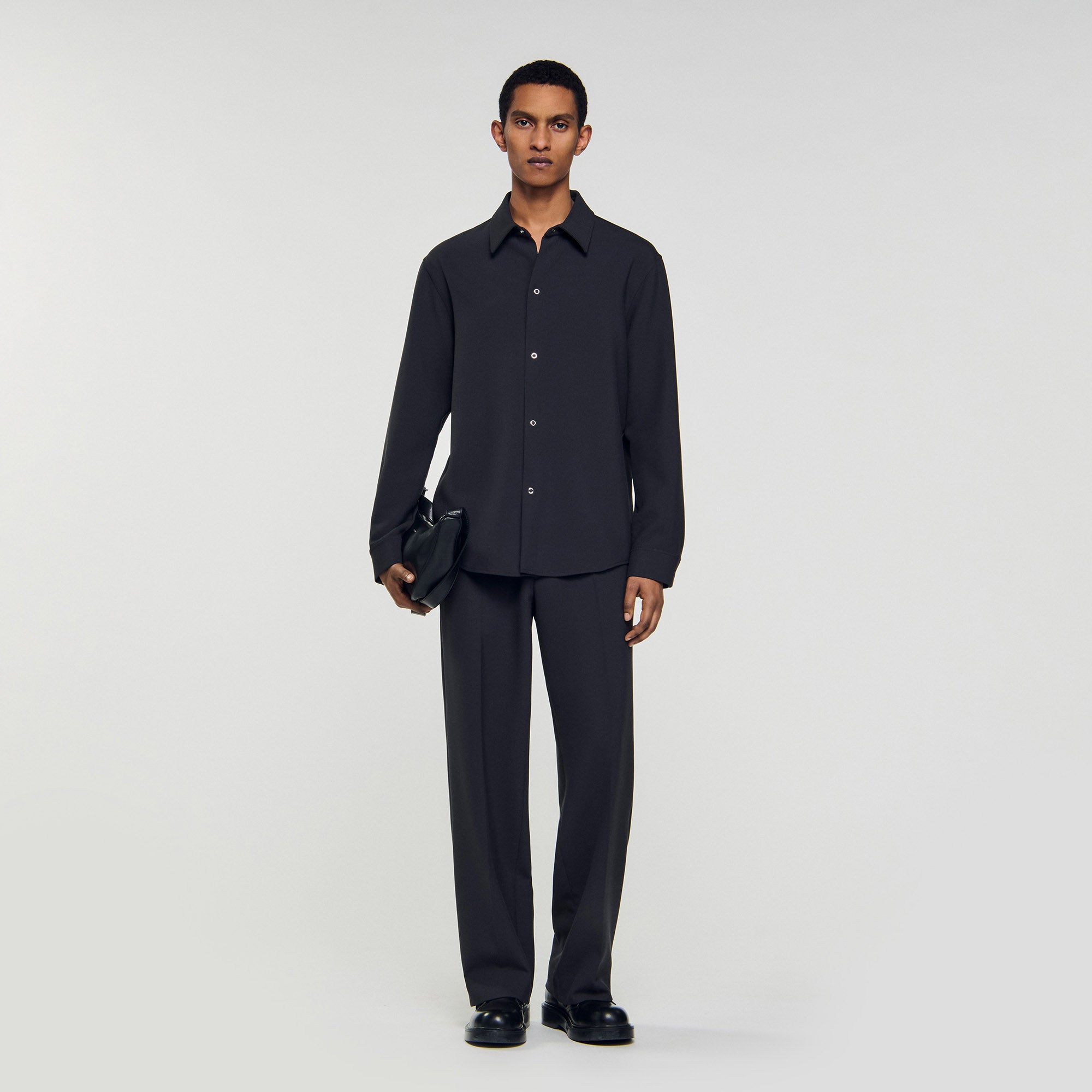 Joker Minimal Long-Sleeved Jersey Shirt Dark Grey