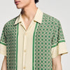 Short-Sleeved Patterned Shirt Super Green