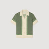 Short-Sleeved Patterned Shirt Super Green
