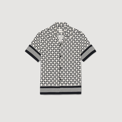 Cross Mc Square Cross Motif Flowing Blouse Black Black
