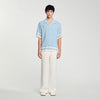 Cross Mc Square Cross Motif Flowing Blouse Bluesky Bluesky
