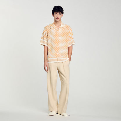 Cross Mc Square Cross Motif Flowing Blouse Fire Fire