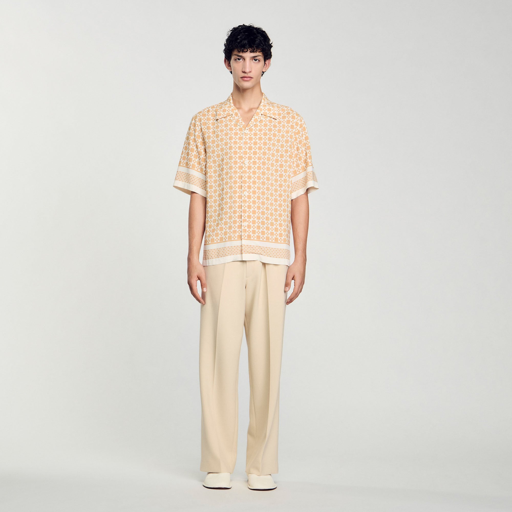 Cross Mc Square Cross Motif Flowing Blouse Fire Fire