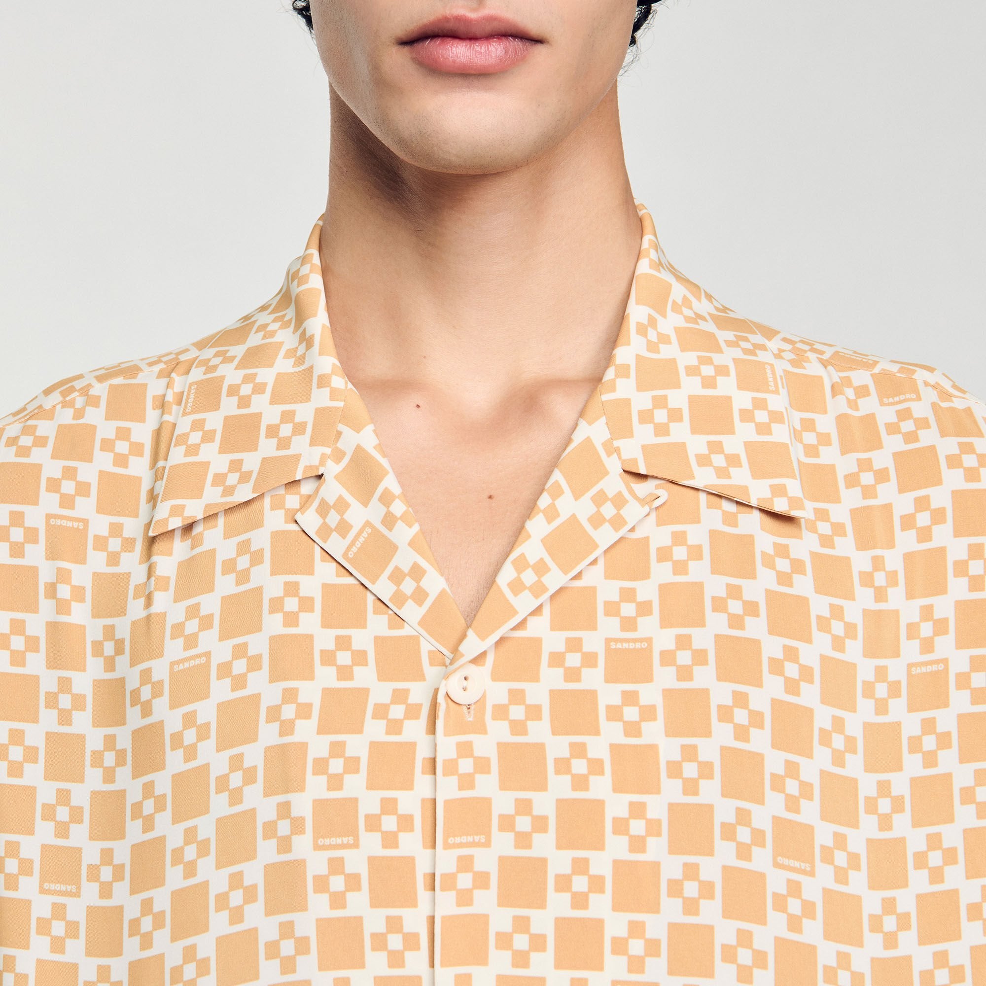 Cross Mc Square Cross Motif Flowing Blouse Fire Fire