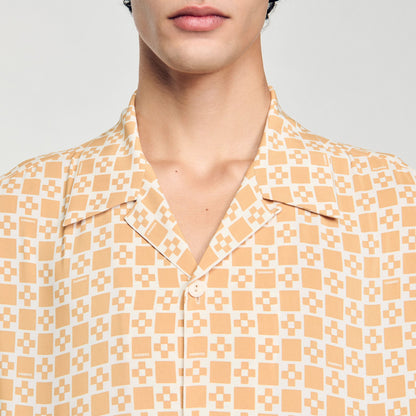 Cross Mc Square Cross Motif Flowing Blouse Fire Fire