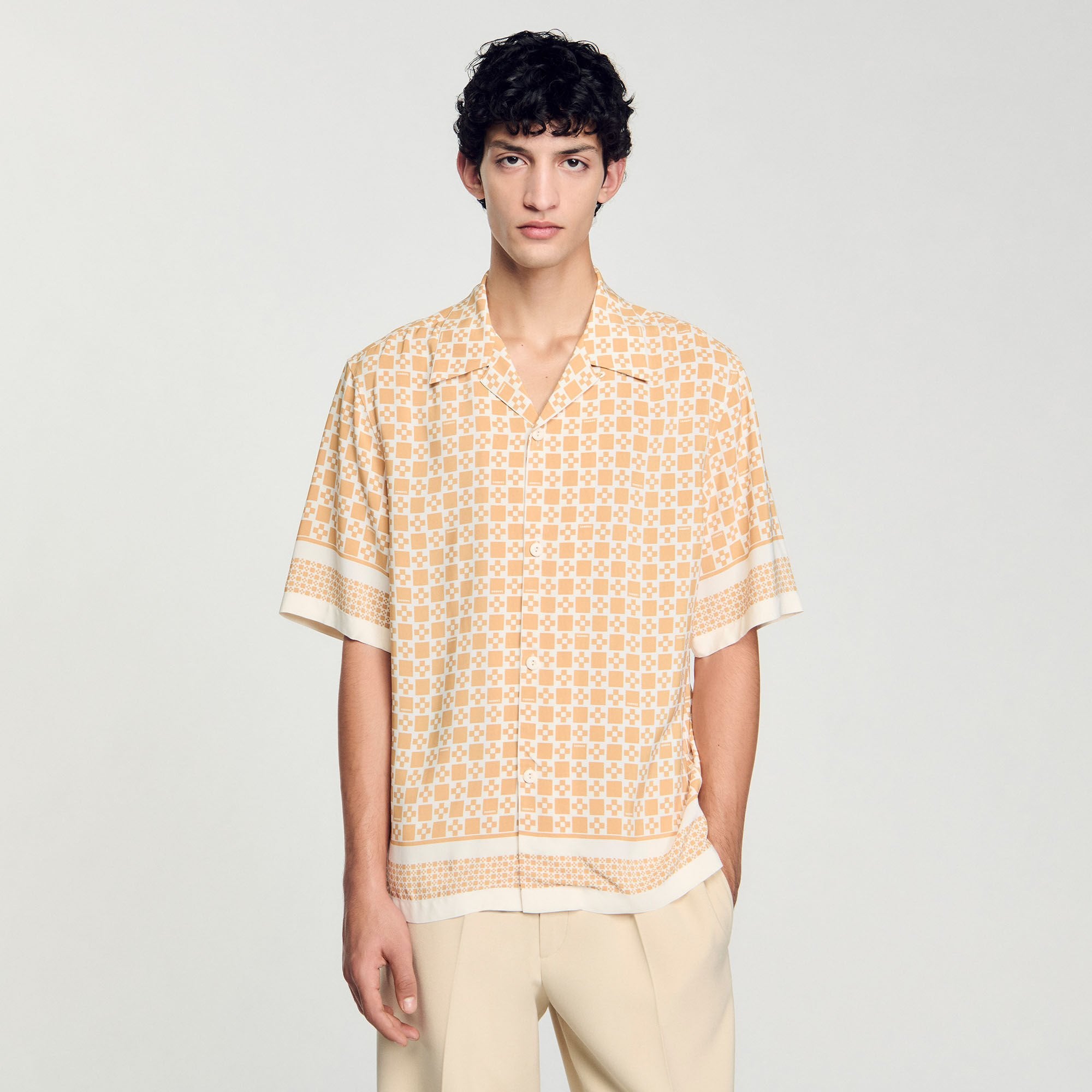 Cross Mc Square Cross Motif Flowing Blouse Fire Fire