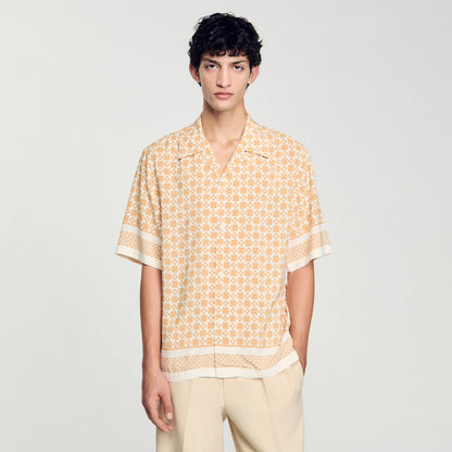 Cross Mc Square Cross Motif Flowing Blouse Fire Fire