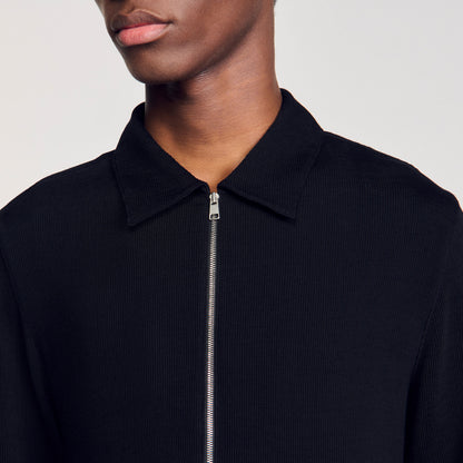Black Pleated Shirt