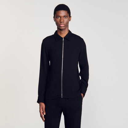 Black Pleated Shirt