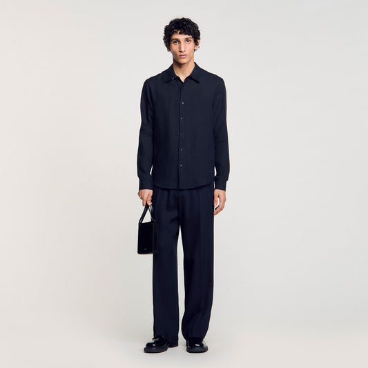 Linen Shirt Linen Shirt Navy Blue