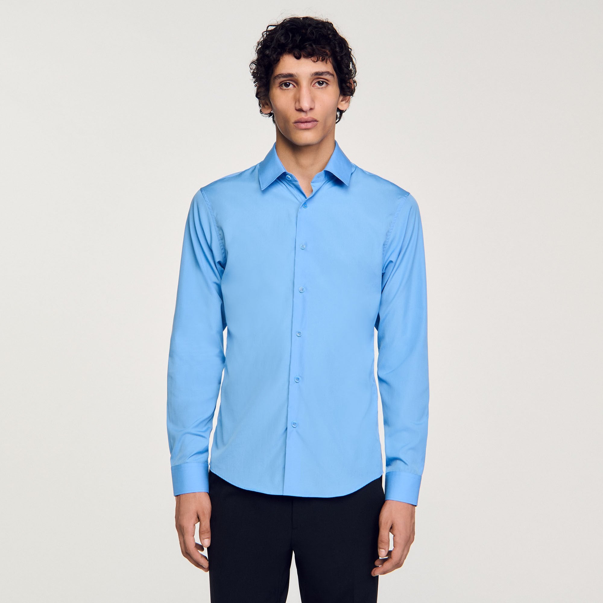 Long Sleeved Shirt Blue Office