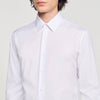 New Seamless Stretch Plain Shirt White