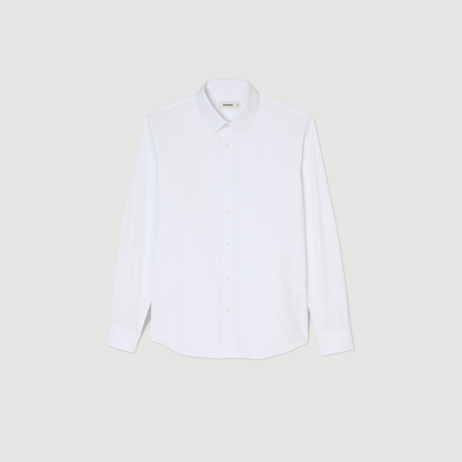 New Seamless Stretch Plain Shirt White
