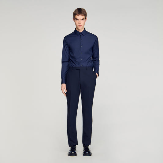 New Seamless Stretch Formal Shirt Midnight Blue