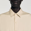 New Seamless Stretch Plain Shirt Beige