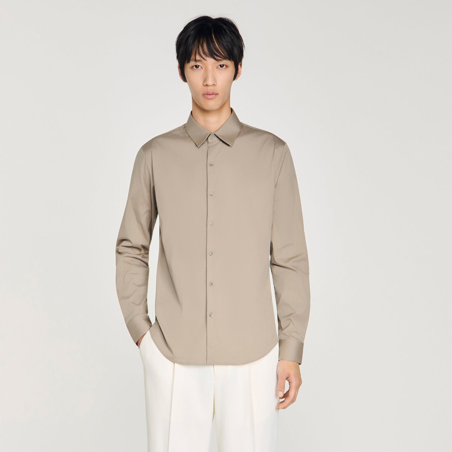 New Seamless Stretch Formal Shirt Aluminum