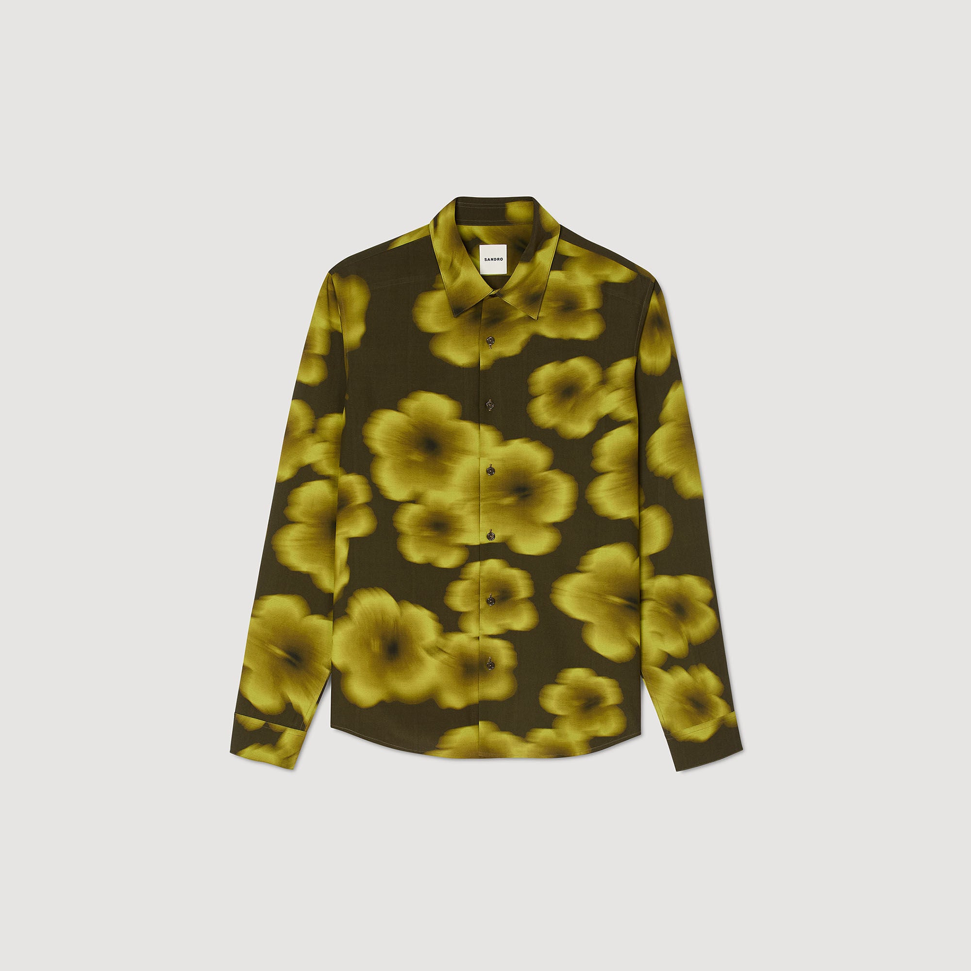 Loose-Fit Floral Shirt Super Green