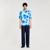 Floral Motif Shirt Blue Sky