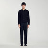 Knit Overshirt Button-Down Cardigan Black