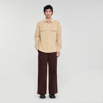 Flannel Pocket Shirt Flannel Shirt Beige