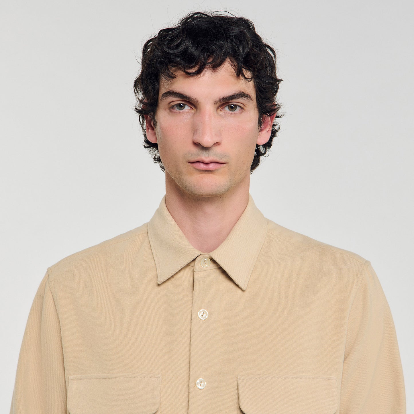 Flannel Pocket Shirt Flannel Shirt Beige