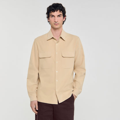 Flannel Pocket Shirt Flannel Shirt Beige