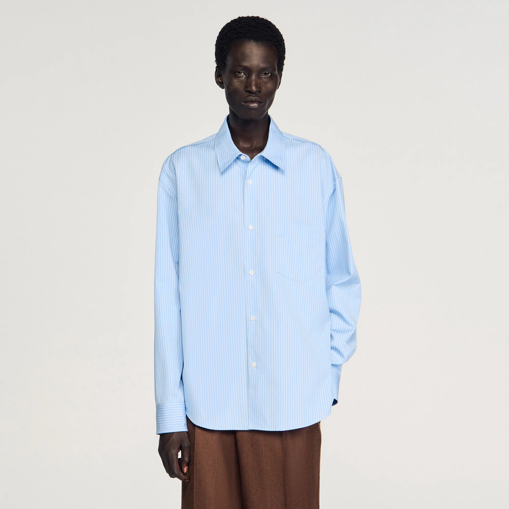 Stripes Shirt Striped Shirt Sky Blue