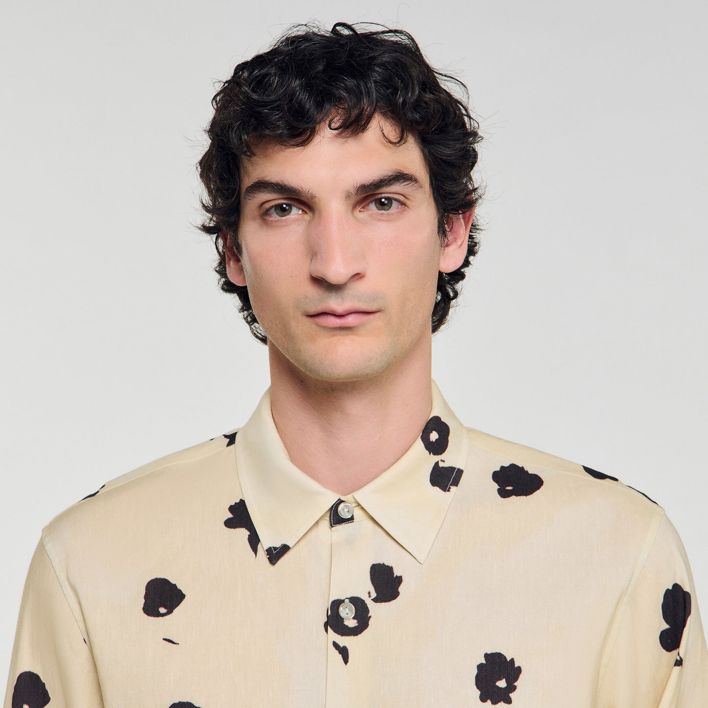 Waterflower Shirt Ls Floral Print Linen Shirt Off White