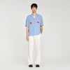 Horse Shirt Ss Embroidered Horse Loose-Fit Shirt Chambray