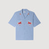 Horse Shirt Ss Embroidered Horse Loose-Fit Shirt Chambray