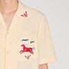 Horse Shirt Ss Embroidered Horse Loose-Fit Shirt Butter Cream