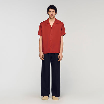 New Requin Mc Loose-Fit Shark Collar Shirt Terracotta
