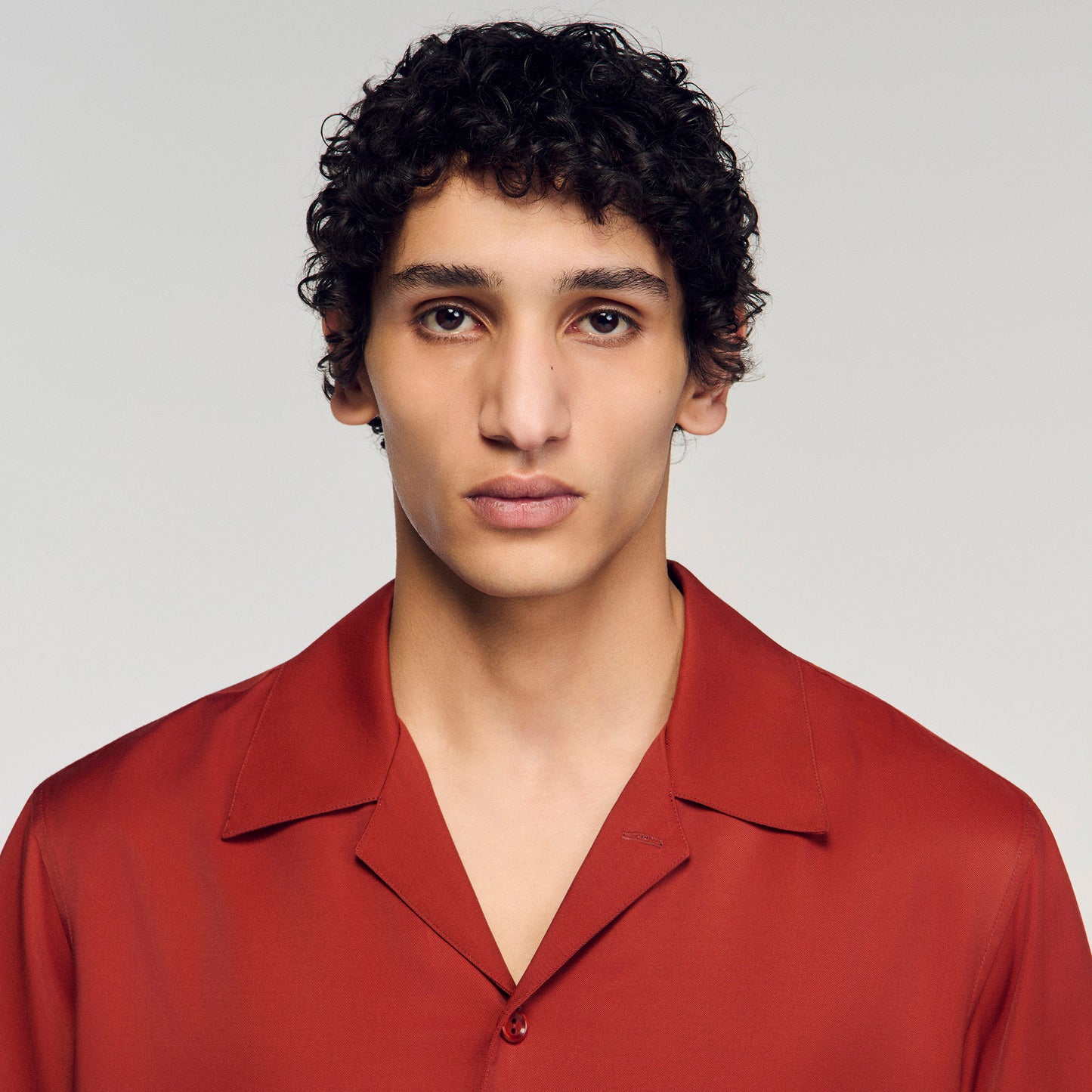 New Requin Mc Loose-Fit Shark Collar Shirt Terracotta