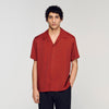 New Requin Mc Loose-Fit Shark Collar Shirt Terracotta