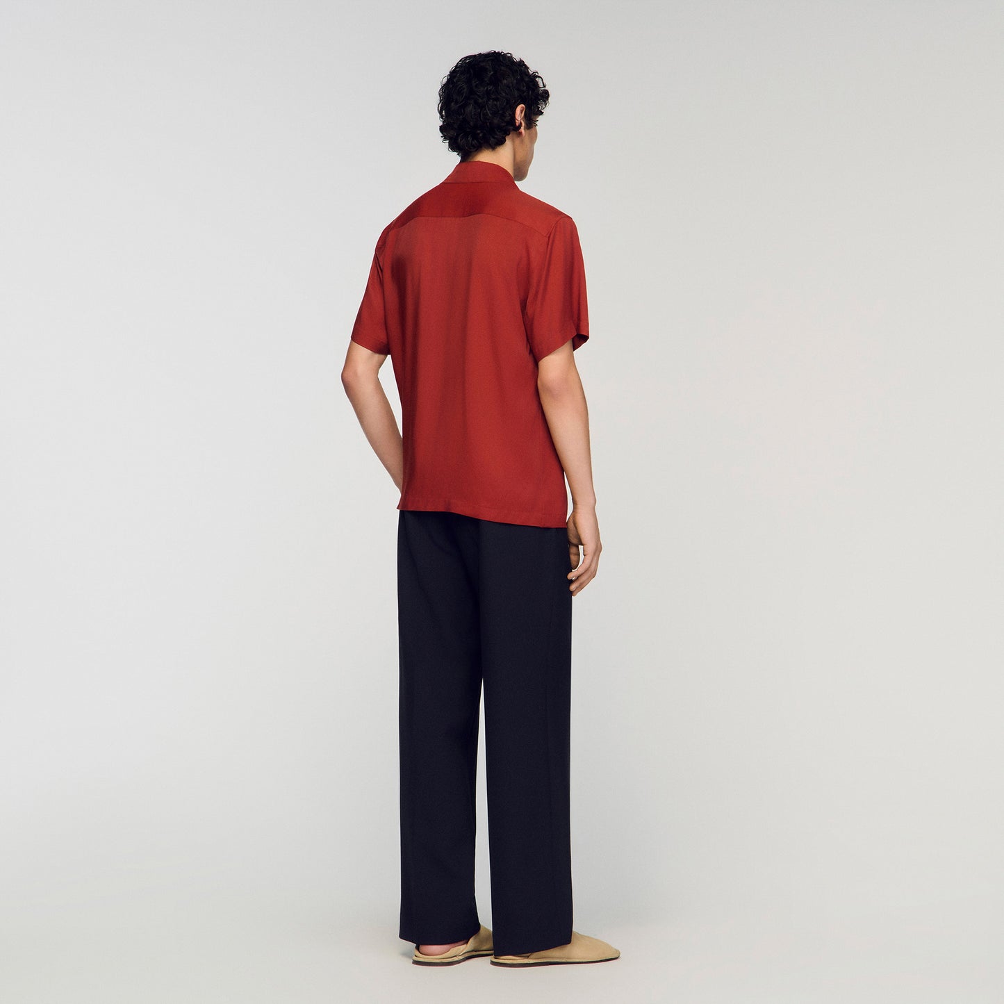 New Requin Mc Loose-Fit Shark Collar Shirt Terracotta