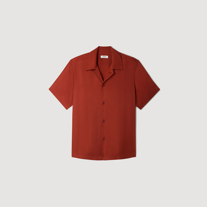 New Requin Mc Loose-Fit Shark Collar Shirt Terracotta