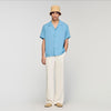 New Requin Mc Loose-Fit Shark Collar Shirt Sky Blue
