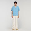 New Requin Mc Loose-Fit Shark Collar Shirt Sky Blue