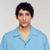 New Requin Mc Loose-Fit Shark Collar Shirt Sky Blue